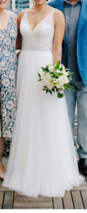 JUSTIN ALEXANDER 'Sincerity Dress #44120' wedding dress size-08 PREOWNED