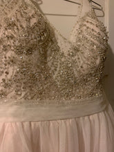 Load image into Gallery viewer, Allure &#39;Sequin&#39; size 16 used wedding dress front view close up
