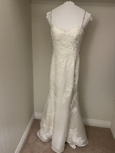 Load image into Gallery viewer, Pronovias &#39;Drens&#39; size 4 used wedding dress front view on hanger
