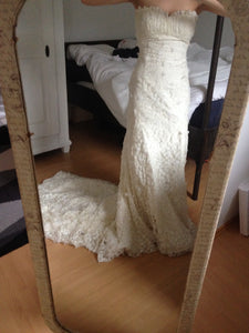 Kirstie Kelly 'Giselle' size 6 used wedding dress front view on bride