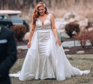 Pnina Tornai 'Love-Detachable Skirt' wedding dress size-10 PREOWNED
