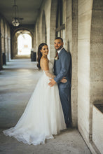 Load image into Gallery viewer, Sarah Seven &#39;Custom RSVP - Emerald top with Emilia skirt&#39; wedding dress size-04 PREOWNED
