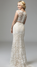 Load image into Gallery viewer, Watters &#39;Jones Top and Roswell Skirt&#39; size 12 new wedding dress back view on model
