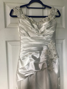 Sophia Tolli 'Magnolia' size 4 used wedding dress front view on hanger