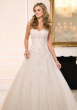 Load image into Gallery viewer, Stella York &#39;Embellished Corded Lace&#39; size 4 used wedding dress front view on model
