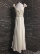 Load image into Gallery viewer, Reem Acra &#39;Olivia&#39; size 10 used wedding dress front view on hanger
