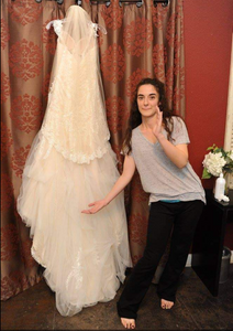 JUSTIN ALEXANDER '99028' wedding dress size-04 PREOWNED