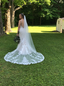 Stella York '6574' wedding dress size-10 PREOWNED