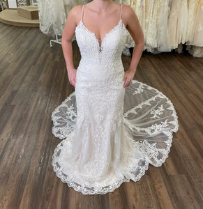 Stella York '6574' wedding dress size-10 PREOWNED