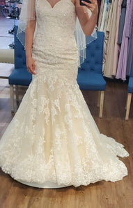 Mori Lee 'Strapless Lace and Tulle Fit and Flare"