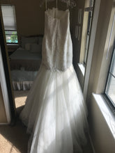 Load image into Gallery viewer, Pronovias &#39;Ona&#39; size 12 sample wedding dress back view on hanger
