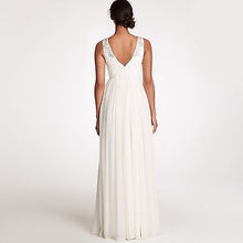 Load image into Gallery viewer, J Crew &#39;Crystalline&#39; size 0 used wedding dress back view on model
