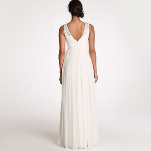 J Crew 'Crystalline' size 0 used wedding dress back view on model