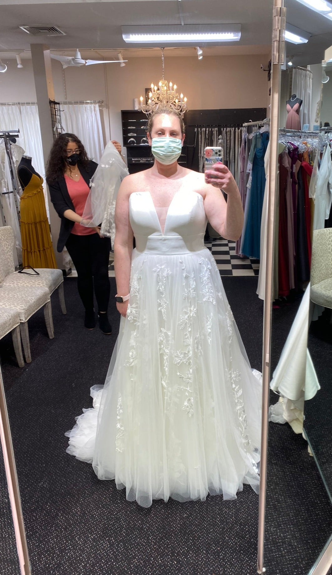 Stella York '7076' wedding dress size-12 NEW