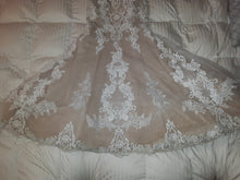 Load image into Gallery viewer, Maggie Sottero &#39;Autumn Lace&#39; size 6 used wedding dress view of train
