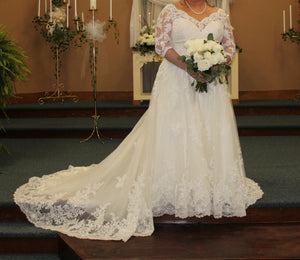 Morilee 'Madeline Gardner' wedding dress size-16 PREOWNED