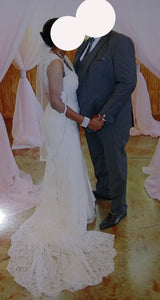 david tutera for mon cheri '117273' wedding dress size-10 PREOWNED