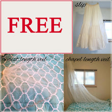 Load image into Gallery viewer, Maggie Sottero &#39;Strapless&#39; size 4 used wedding dress view of free extras
