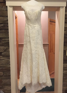 Anne Barge 'Victoire' size 6 new wedding dress front view on hanger