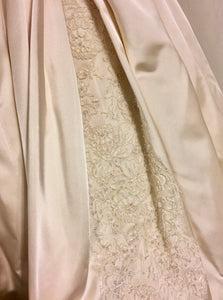 Judd Waddell 'Strapless' size 8 used wedding dress close up of fabric