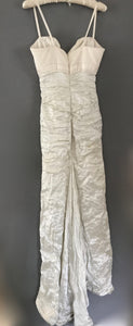 Nicole Miller 'Matte Sparkle' size 4 used wedding dress back view on hanger