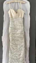 Load image into Gallery viewer, Nicole Miller &#39;Matte Sparkle&#39; size 4 used wedding dress front view on hanger
