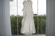 Load image into Gallery viewer, Matthew Christopher &#39;Poppy&#39; size 8 sample wedding dress front view on hanger
