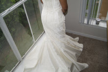Load image into Gallery viewer, Matthew Christopher &#39;Poppy&#39; size 8 sample wedding dress back view on bride
