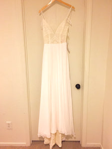 Hayley Paige 'Bunny' size 2 new wedding dress front view on hanger