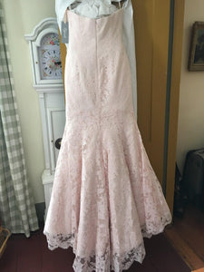 Romona Keveza 'Legends' size 12 new wedding dress back view on hanger
