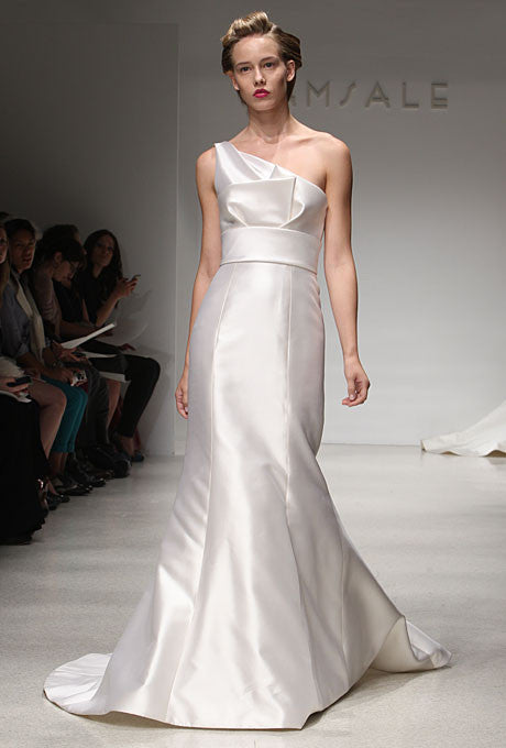 Amsale 'Hampton' One Shoulder Wedding Dress - Amsale - Nearly Newlywed Bridal Boutique - 1