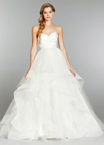 Hayley Paige 'Londyn' size 0 used wedding dress front view on model