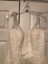Load image into Gallery viewer, Allure &#39;2606&#39; size 10 new wedding dress front view close up on hanger
