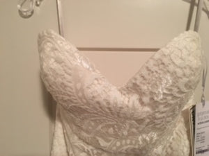 Wtoo 'Ryley' size 4 new wedding dress front view close up on hanger