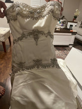 Load image into Gallery viewer, Kenneth Pool &#39;Beaded Strapless Sweetheart Fit and Flare Wedding Dress&#39;
