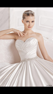 La Sposa 'Glamer Bridale' size 12 sample wedding dress front view on model