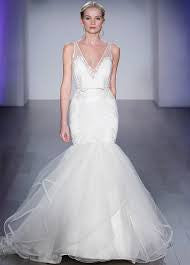 Hayley Paige 'Brooke' size 2 used wedding dress front view on model
