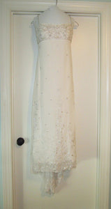 Anne Barge White Silk Column Gown - Anne Barge - Nearly Newlywed Bridal Boutique - 6