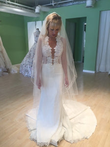 Ines Di Santo 'Spicy' size 2 new wedding dress front view on bride