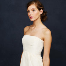 Load image into Gallery viewer, J Crew &#39;Clarice&#39; size 6 used wedding dress front view on model
