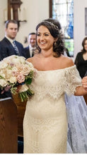 Load image into Gallery viewer, Daughters of Simone &#39;Joplin&#39; size 12 used wedding dress front view on bride
