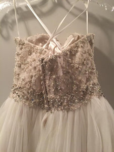 Justin Alexander 'Tulle' size 6 new wedding dress back view on hanger