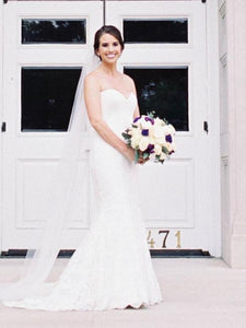 Romona Keveza 'Lace' size 4 sample wedding dress front view on bride