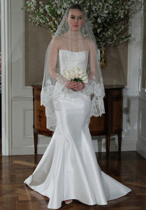 Romona Keveza Silk Mermaid Wedding Dress - Romona Keveza - Nearly Newlywed Bridal Boutique - 7