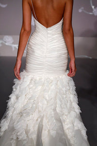 Jim Hjelm Chiffon & Crystal Shirred Gown - Jim Hjelm - Nearly Newlywed Bridal Boutique - 2