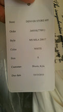 Load image into Gallery viewer, Melissa Sweet &#39;Mila&#39; size 6 new wedding dress view of tag
