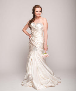 Pnina Tornai Ruched Mermaid Gown - Pnina Tornai - Nearly Newlywed Bridal Boutique - 2