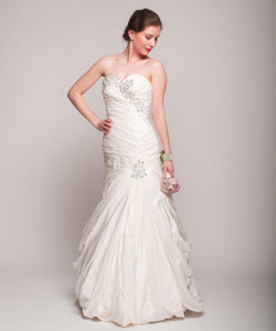 Pnina Tornai Cascading Beaded Mermaid Wedding Dress - Pnina Tornai - Nearly Newlywed Bridal Boutique - 2