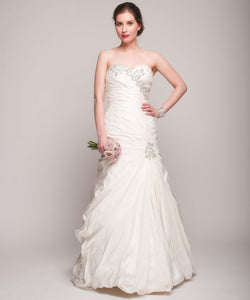 Pnina Tornai Cascading Beaded Mermaid Wedding Dress - Pnina Tornai - Nearly Newlywed Bridal Boutique - 1