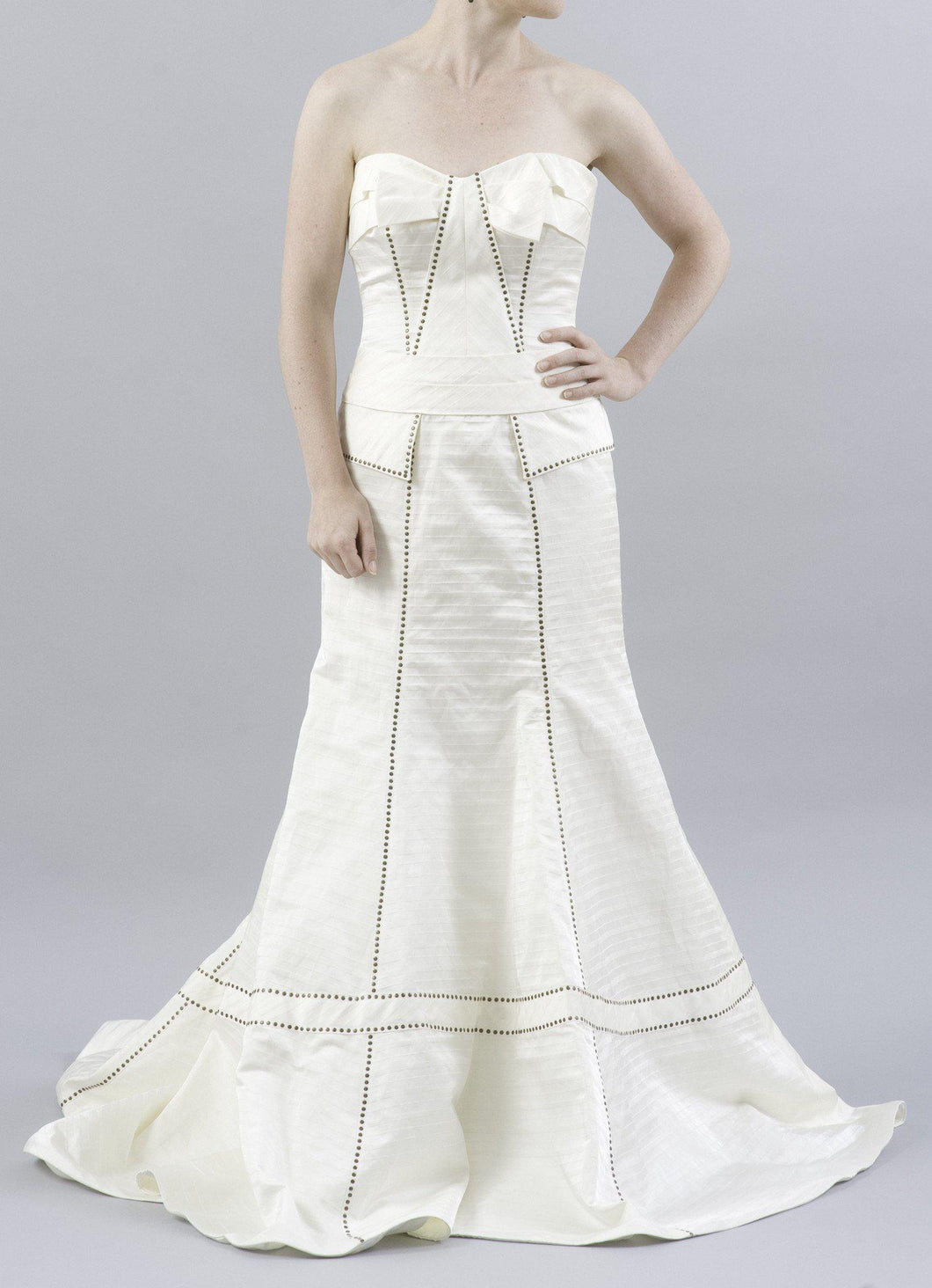 Anne Barge La Fleur LF202 Ivory Silk Gown - Anne Barge - Nearly Newlywed Bridal Boutique - 1